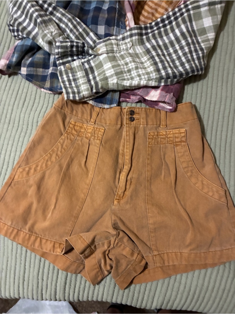 Universal Thread High-Waist Utility Shorts in Tan
